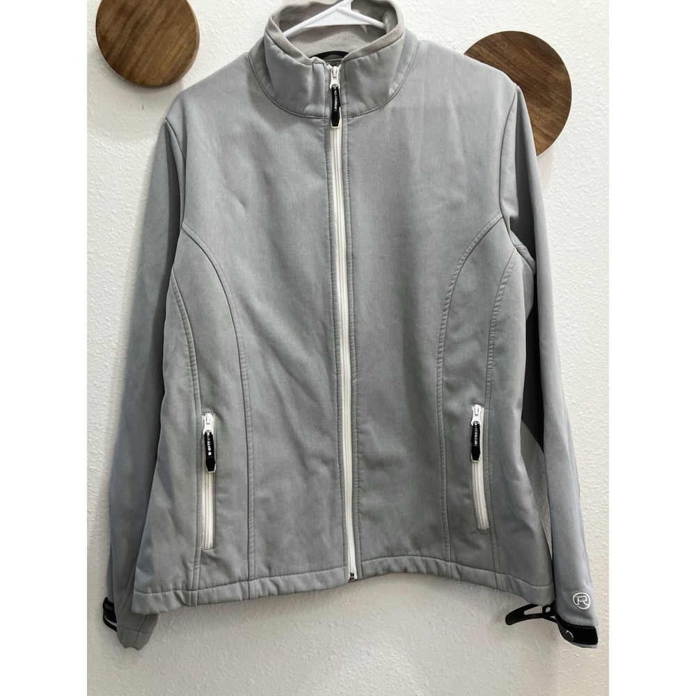 Roper‎ Women's Softshell Jacket Gray Size XL Fleece Lined Zip Front